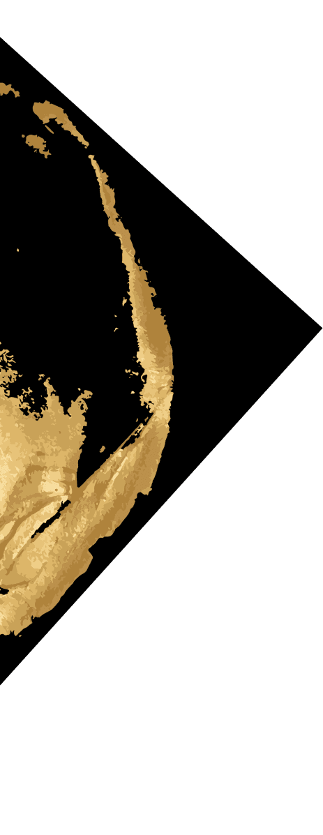 left brush stroke gold plain shape